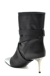 MSGM Bootie Color: Black Material: leather : 100%